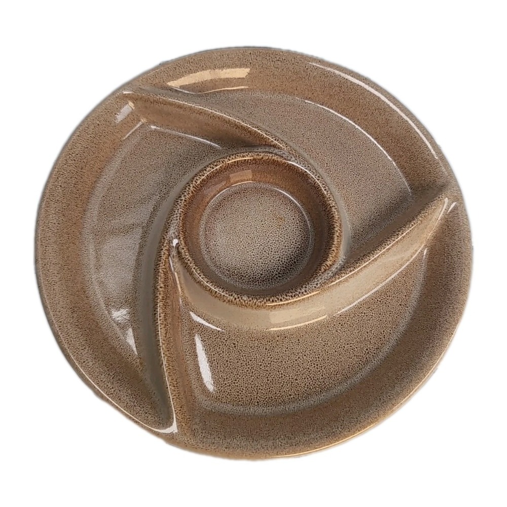 Casa Stone by Casafina Hand Painted Bueno Bistro Portugal Swirl Divider Dish 10"